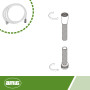 Amig - Flexible de douche universel Mod.9902 en PVC renforcé blanc | Longueur : 1,75 m | Tuyau long pour douches encastrées ou b