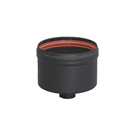 Bouchon de purge H émaillé noir 850 °C - Ø80 mm pour conduite de fumées de poêles et cheminées à granulés