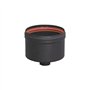 Bouchon de purge H émaillé noir 850 °C - Ø80 mm pour conduite de fumées de poêles et cheminées à granulés
