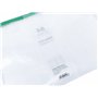 Grafoplás Sac avec fermeture éclair EVA A4 | Fabriqué en caoutchouc EVA transparent avec fermeture éclair de couleur verte | Par