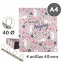 4 anneaux mixtes 40 mm
