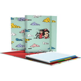 Grafoplás 88102658 Carpesano à anneaux A4 recharge feuilles quadrillées 5 x 5 séparateurs