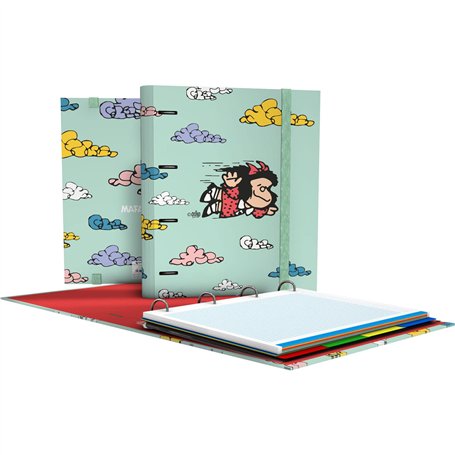 Grafoplás 88102658 Carpesano à anneaux A4 recharge feuilles quadrillées 5 x 5 séparateurs