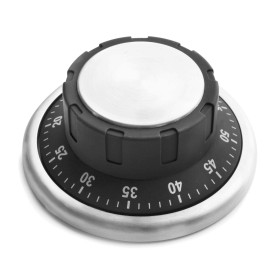 LACOR 60803 Minuteur de Cuisine Magnétique Acier Inoxydable Noir