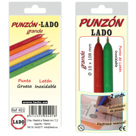 LADO grand poinçon laiton inoxydable