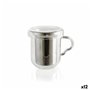 Tasse avec filtre pour infusions Quid Serenia Transparent verre Acier inoxydable 350 ml (12 Unités)