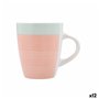 Tasse Quid Kaleido Vert Corail Céramique 330 ml (12 Unités)