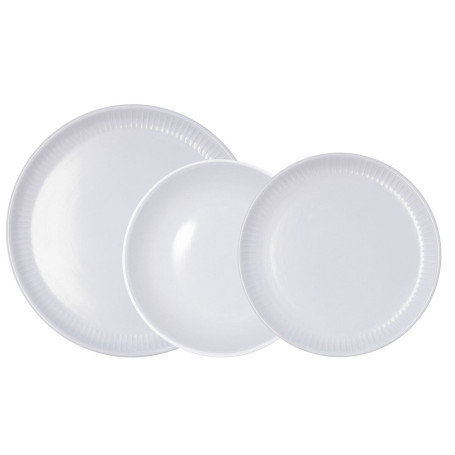 Assiettes Bidasoa Moana Gris Céramique 12 Pièces