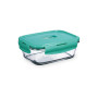 Luminarc Turquoise Récipient rectangulaire hermétique en verre 82 cl
