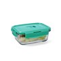 Luminarc Turquoise Récipient rectangulaire hermétique en verre 82 cl