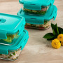 Luminarc Turquoise Récipient rectangulaire hermétique en verre 82 cl