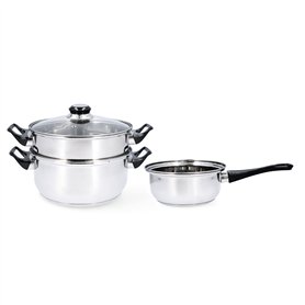 Batterie de Cuisine Quid Habitat Acier 3 Pièces