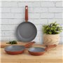 Ensemble de poêle Bidasoa Zocco Gris Terre cuite Métal 3 Pièces
