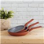 Ensemble de poêle Bidasoa Zocco Gris Terre cuite Métal 3 Pièces
