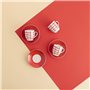 Tasse avec sous-tasse Quid Kansas Rouge Céramique 90 ml (6 Unités)