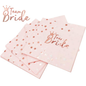 32 Pcs Serviettes Or Rose Papier pour JGA