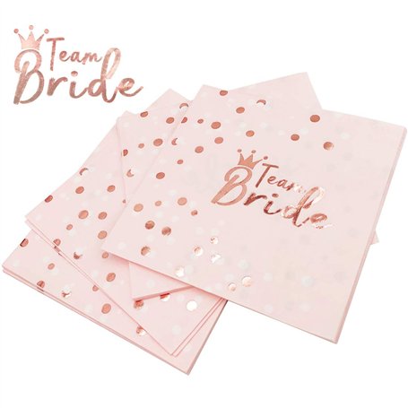 32 Pcs Serviettes Or Rose Papier pour JGA
