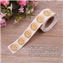 500pcs Kraft Handmade with Love Stickers Rond Handmade Adhésif Stickers Rouleau d'étiquettes Baking Sticker Self-Adhesive Label 