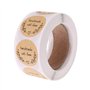 500pcs Kraft Handmade with Love Stickers Rond Handmade Adhésif Stickers Rouleau d'étiquettes Baking Sticker Self-Adhesive Label 