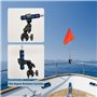 Drapeau de sécurité de bateau avec poteau réglable de 78", drapeau de ski nautique pour ponton, voile, kayak et jet ski - drapea