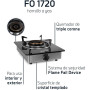Réchaud à gaz, corps en acier inoxydable et surface en verre trempé noir (7 mm). Carburant : Gaz butane ou gaz propane. Convient