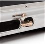Réchaud à gaz, corps en acier inoxydable et surface en verre trempé noir (7 mm). Carburant : Gaz butane ou gaz propane. Convient