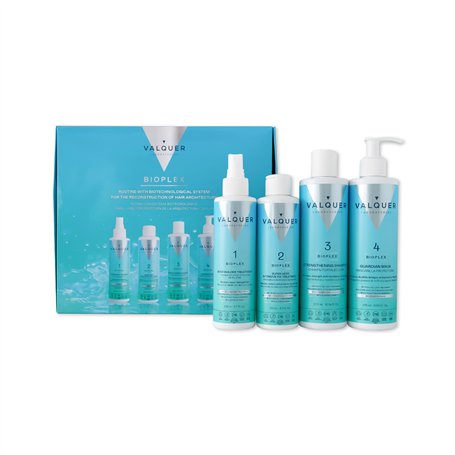 Valquer - Lot de 4 produits Bioplex - Traitement complet - Reconstructeur et protecteur capillaire - Réparation profonde des che