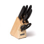 ARCOS Ensemble de Couteaux de Cuisine 6 Pièces avec Bloc – 5 Couteaux de Chef et 1 Paire de Ciseaux en Acier Inoxydable