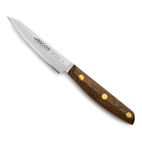 Arcos Couteau d'officeen acier inoxydable. Couteau de cuisine professionnel pour éplucher les fruits et légumes. Manche en bois