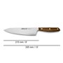 Arcos Couteau de Chef en Acier Inoxydable 210 mm – Couteau de Cuisine Professionnel pour la Cuisson, Manche en Bois d'Ovengkol 1
