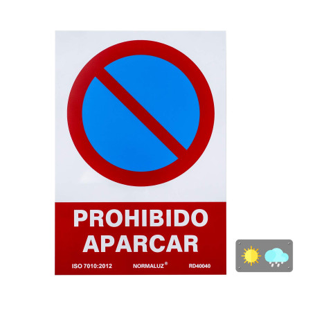 Panneau en PVC d'interdiction de stationner 21 x 30 cm