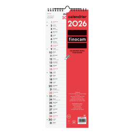 Finocam – Calendrier mural 2026 1 Mois par page Janvier – Décembre 2026 (12 mois) | Calendrier 2026 pour noter | Planificateur m