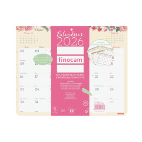 Finocam – Calendrier magnétique 2026 1 Mois par page Janvier – Décembre 2026 (12 mois) | Calendrier 2026 pour noter | Planificat
