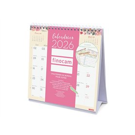 Finocam – Calendrier de bureau 2026 1 Mois par page Janvier – Décembre 2026 (12 mois) | Calendrier 2026 pour noter | Planificate