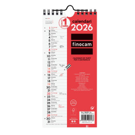 Finocam - Calendrier mural 2026 mois vue janvier - décembre 2026 (12 mois) | Calendrier 2026 à noter | Planificateur mensuel neu