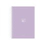 Antartik Agenda scolaire 25-26 à spirale essentials violet 1 jour page A5 bilingue papier FSC 80 g.