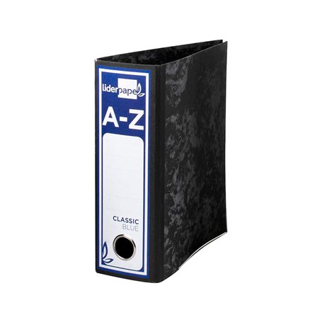Classeur à levier liderpapel salle classic blue sans Rado dos 80 mm Noir compresseur métallique