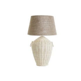 Lampe de bureau DKD Home Decor Blanc Marron 50 W 220 V 42 x 42 x 70 cm