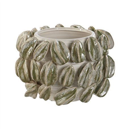 Centre de Table Home ESPRIT Blanc Vert Céramique Grès 30 x 30 x 20 cm