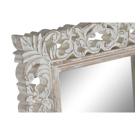 Miroir mural Home ESPRIT Blanc Naturel Indien Décapé