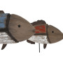 Figurine Décorative Home ESPRIT Bleu Rouge Naturel 50 x 8 x 22 cm (2 Pièces) (2 Unités)
