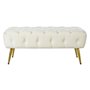 Banquette Home ESPRIT Crème Doré Polyester Métal 103 x 46 x 42 cm