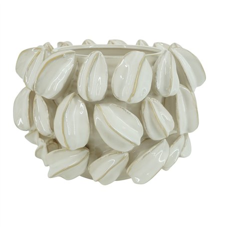 Centre de Table Home ESPRIT Blanc Vert Beige Grès 30 x 30 x 19 cm