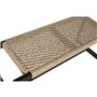 Banquette Home ESPRIT Noir Fibre synthétique Fibre bois de teck 120 x 40 x 45 cm