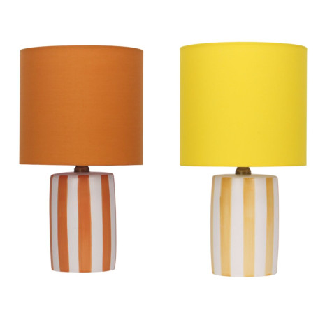 Lampe de bureau Home ESPRIT Jaune Orange (2 Unités)