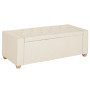 Banquette Home ESPRIT Beige Polyester Bois 120 X 50 X 42 CM