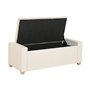 Banquette Home ESPRIT Beige Polyester Bois 120 X 50 X 42 CM