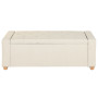 Banquette Home ESPRIT Beige Polyester Bois 120 X 50 X 42 CM