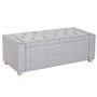 Banquette Home ESPRIT Gris clair Polyester Bois 120 X 50 X 42 CM