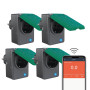 UCOMEN Lot de 4 prises Wi-Fi intelligentes pour l'extérieur - Mesure la consommation d'énergie - Avec télécommande et commande v